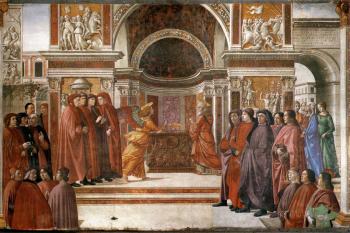 Domenico Ghirlandaio : Angel Appearing to Zacharias
